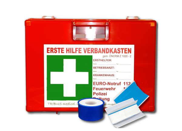 Erste Hilfe Koffer GASTRONOMIE / HOTEL / LEBENSMITTEL mit Komplettfüllung gemäß NEUER ÖNORM Z 1020:2