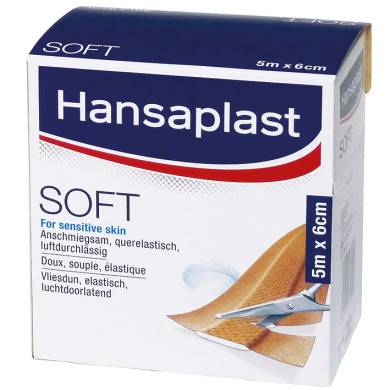 Hansaplast Soft, 5 m x 6 cm, Wundschnellverband