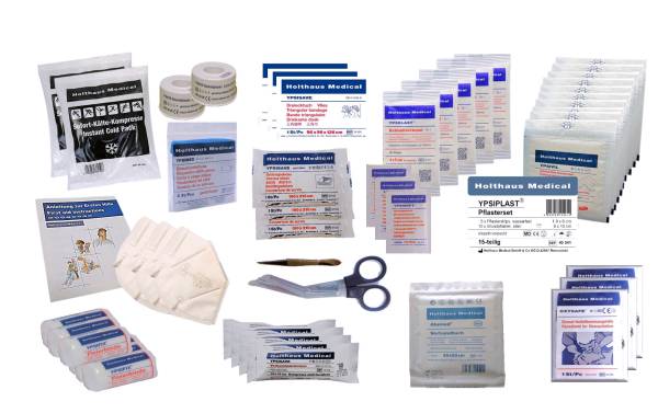 Komplettfüllung für Erste Hilfe Koffer gemäß ÖNORM Z 1020:2025