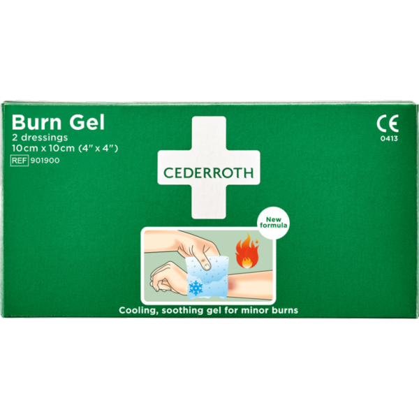 Cederroth Burn Gel Dressing-Kompressen 10 x 10, 2 Einzelkompressen / Pkg.
