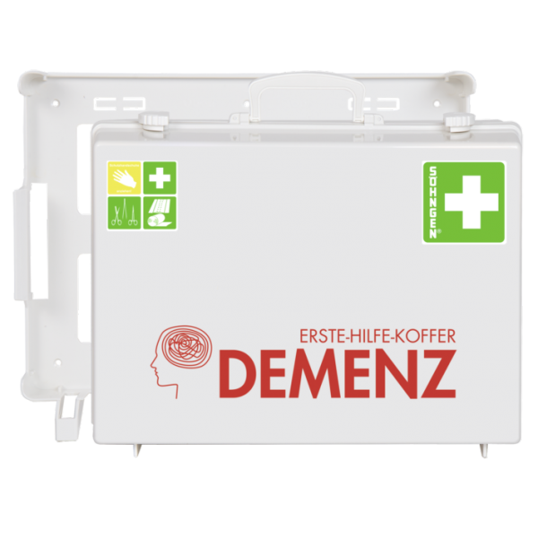Erste-Hilfe-Koffer Demenz, weiß gefüllt