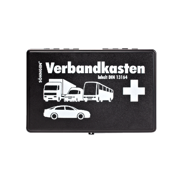 KFZ-Verbandkasten KU schwarz mit Füllung Standard DIN 13164