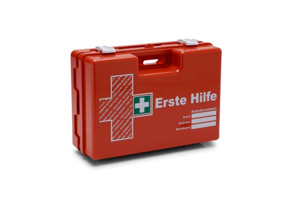 ERSTE HILFE KOFFER &quot;MAXI&quot; orange mit Füllung ÖNORM Z1020:2025