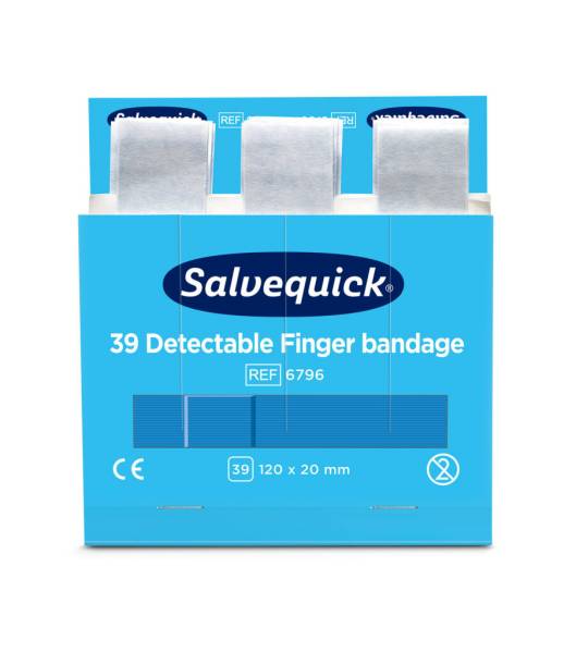 Salvequick langer Fingerverband Detectable12 x 2 cm, 6796