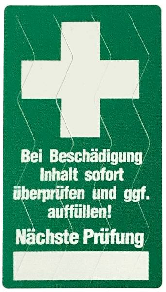 selbstklebendes Siegel zur Plombierung / Versiegelung von Erste Hilfe Koffern usw.