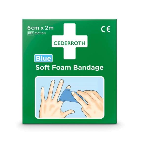 Cederroth Soft Foam Bandage Blue 6 cm x 2 m