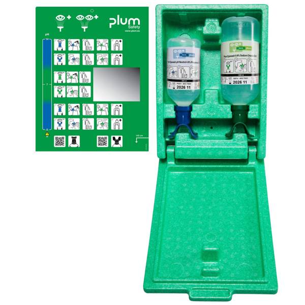 Plum Green Box, mit 2 Flaschen in Wandbox mit Anleitung, und Spiegel