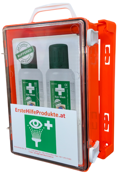 Augenspülstation Combistar mit 2 x 500 ml Cederroth Augenspülflaschen