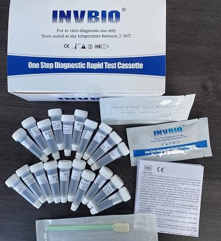 Speichelschnelltest Antigen SARS-CoV-2 - Ergebnis in ca. 10 min.
