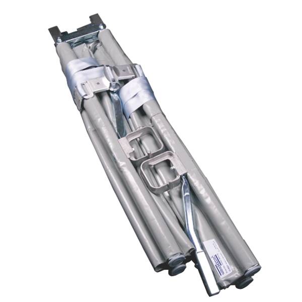 Aluminium-Krankentrage nach DIN 13024K Typ 3, mit 2 Gleit- und 2 Rollenfüßen