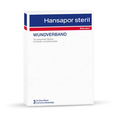 Hansapor steril Wundverband 8 x 10 cm (3 Stck.)