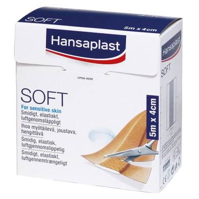 Hansaplast Soft, 5 m x 4 cm Wundschnellverband