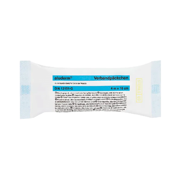 Söhngen aluderm Verbandpäckchen groß, 10 x 12 cm, steril - 20 Jahre Haltbarkeit