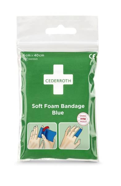 Cederroth Soft Foam Bandage Blau – Pocket size 6 x 40 cm