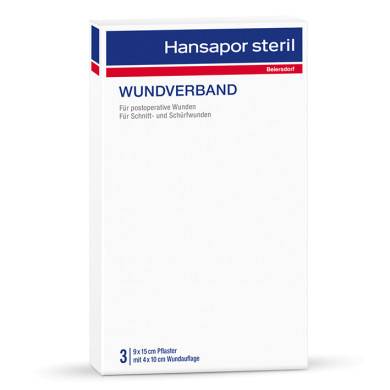 Hansapor steril Wundverband 9 x 15 cm (3 Stck.)