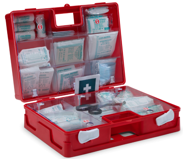 ERSTE HILFE KOFFER &quot;MULTI&quot; orange mit Füllung ÖNORM Z1020:2025