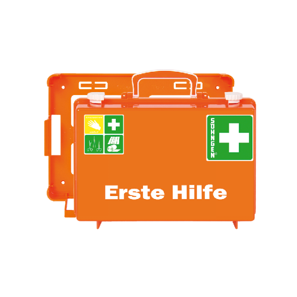 Erste Hilfe-Koffer SN-CD Norm nach DIN 13157 und Erweiterungsset Plus orange