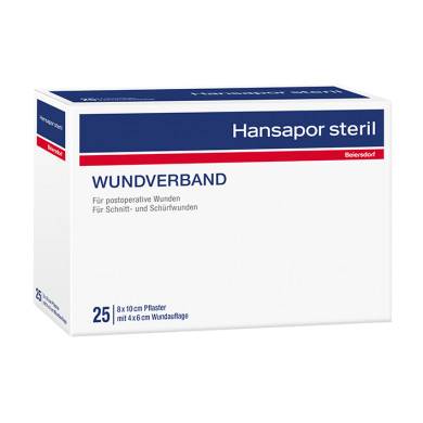 Hansapor steril Wundverband 8 x 10 cm (25 Stck.)