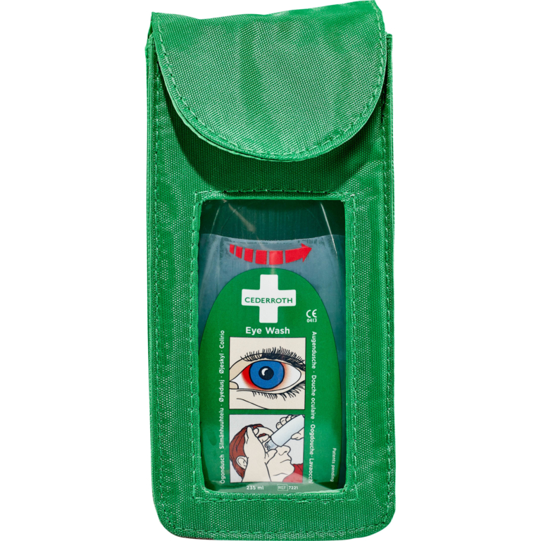 Gürteltasche Für Augenspülflasche 250 Ml – Grün, Mit Klettverschluss